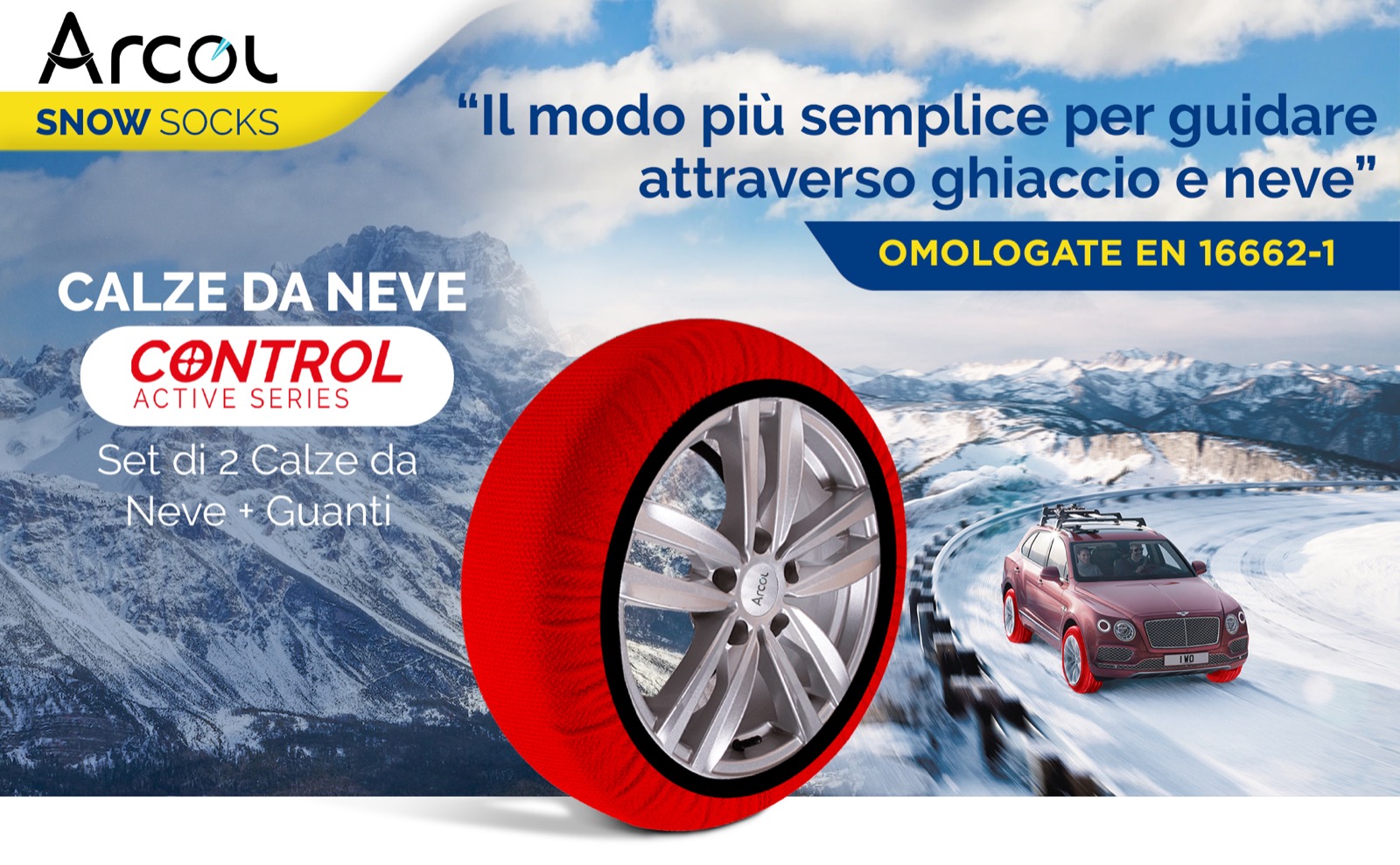 KIT CALZE NEVE IN TESSUTO ANTISCIVOLO INVERNO OMOLOGATE AURILIS CTH 275/40  R 21